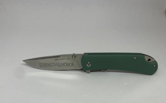 Engraved Folding Knife